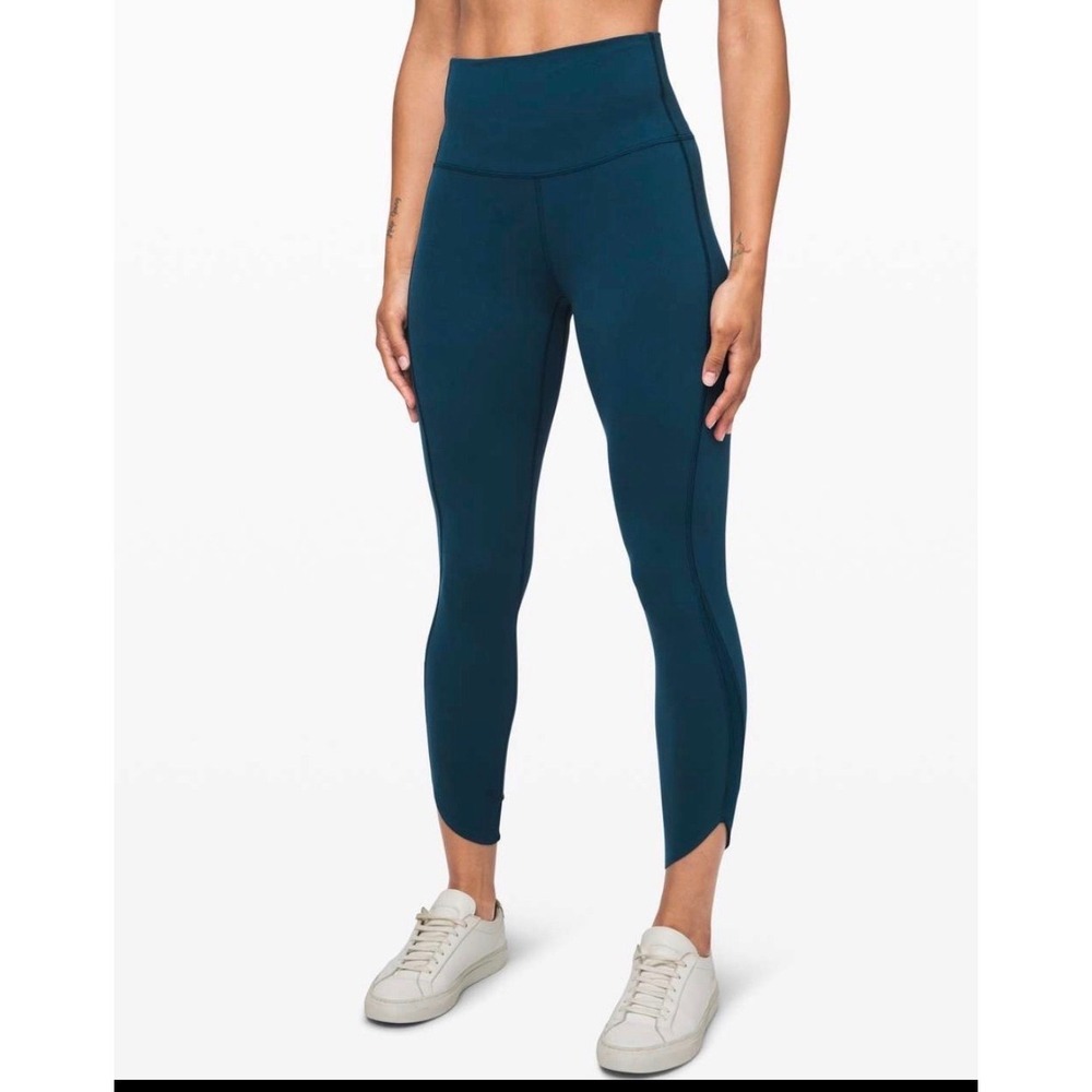Lululemon Align High-Rise Scallop 25" Pant Womens Size 4 Submarine Teal Leggings